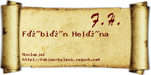 Fábián Heléna névjegykártya